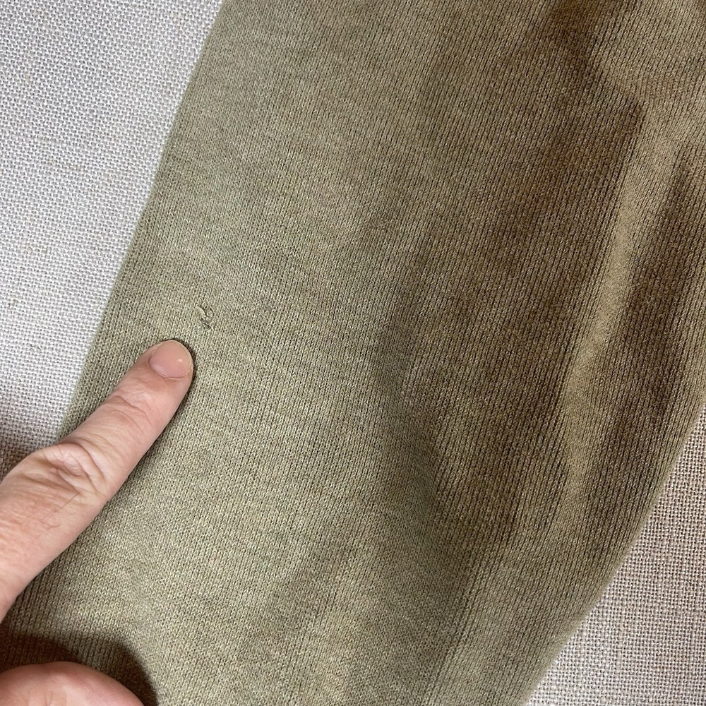 Polo Ralph Lauren Sweater Mens 2XL Green Cotton Shawl Collar Elbow‎ Patch Knit - Picture 7 of 10